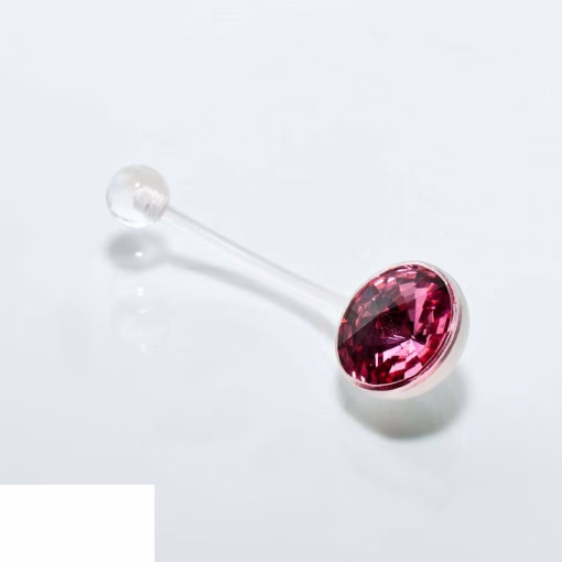 Rose crystal navlepiercing