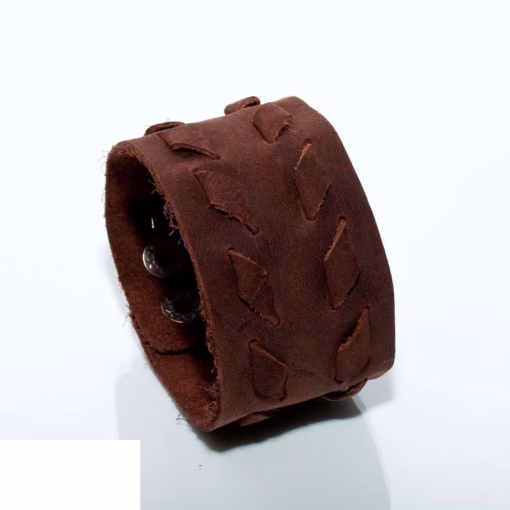 Brun lær armbånd
