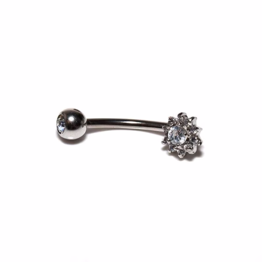 Titanium-flower navlepiercing