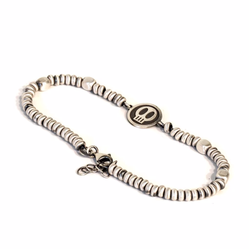 925 sølv skull Armbånd