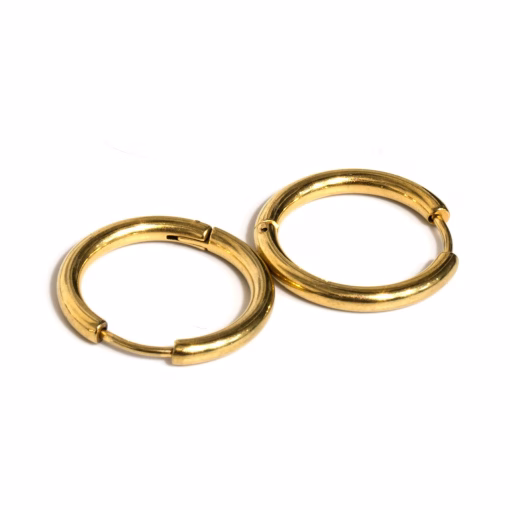 Gold colored øredobber