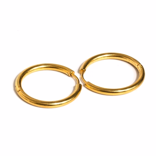 Gold colored øredobber